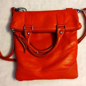 Marizio Taiuti Red Leather fold over Crossbody bag